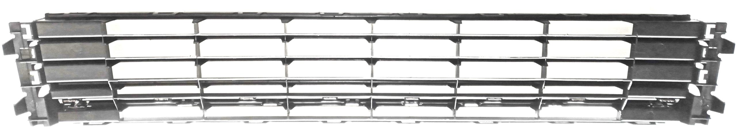 Bumper Centre Grille, VW Polo 6 2015 - 2017, Polo 7 2015 - 2017, with chrome strip, new non-OEM, SKU VWE3262