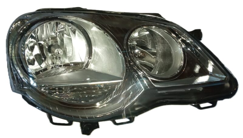 VW Polo 9 N 2006 - 2009, Headlight, RH, 7-Pin Manual Adjustable New Non-OEM