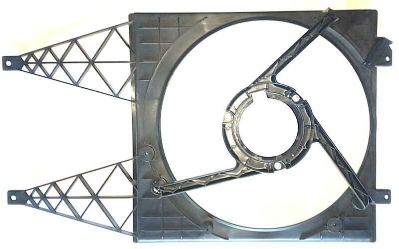 VW Polo9N 2006 - 2009, Vivo 2010 - 2017, Radiator Fan Shroud and Tripod, new, non-OEM